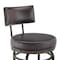 Armen Living Rees Swivel Counter or Bar Stool in Mocha Finish with Brown Faux Leather 840254333611 - alternate 9